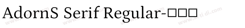 AdornS Serif Regular字体转换